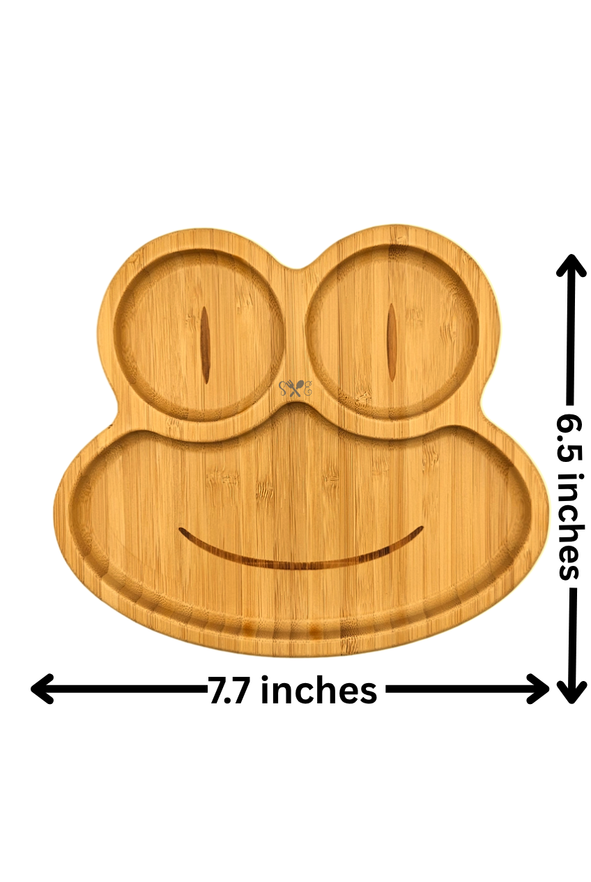 Personalized Bamboo Frog Plate
