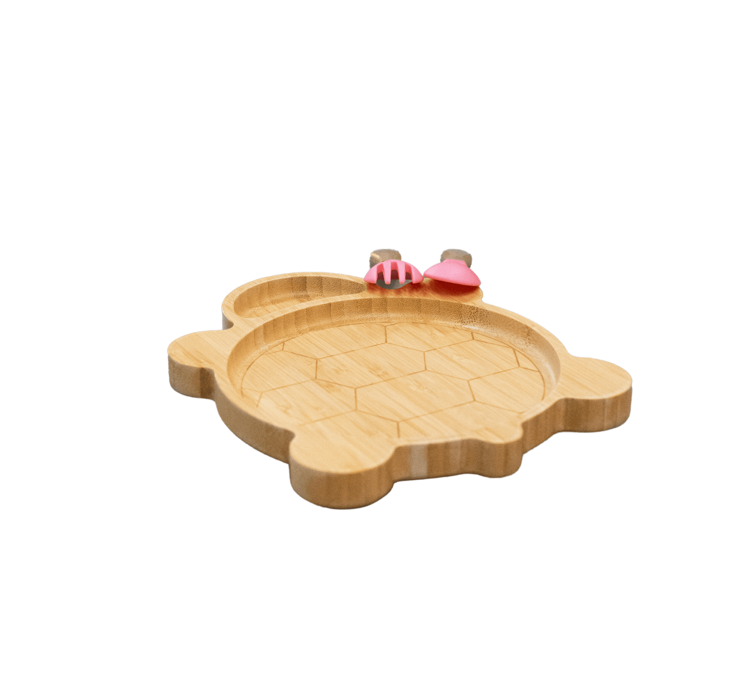 Bamboo Large Animal/Toy Suction Plate with Utensils