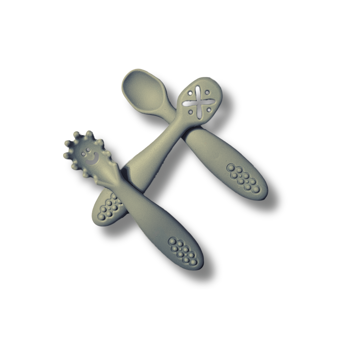 Silicone Baby 3-Pc Utensil Set