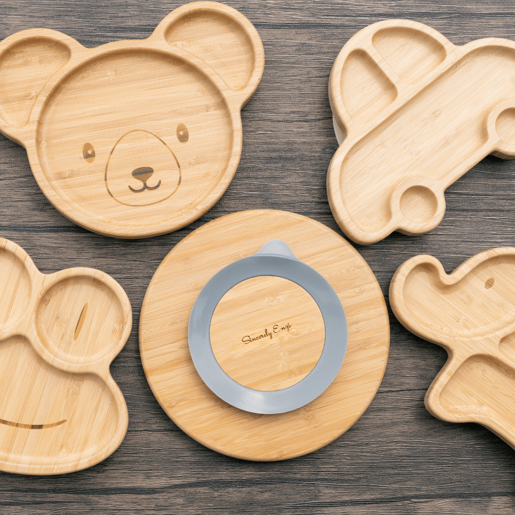 Toddler Bamboo Animal and Car-Shaped Plates
