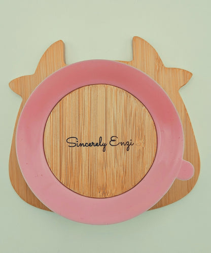 Personalized Bamboo Bowl with Utensils