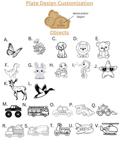 Personalized Baby Bamboo Bunny Plate