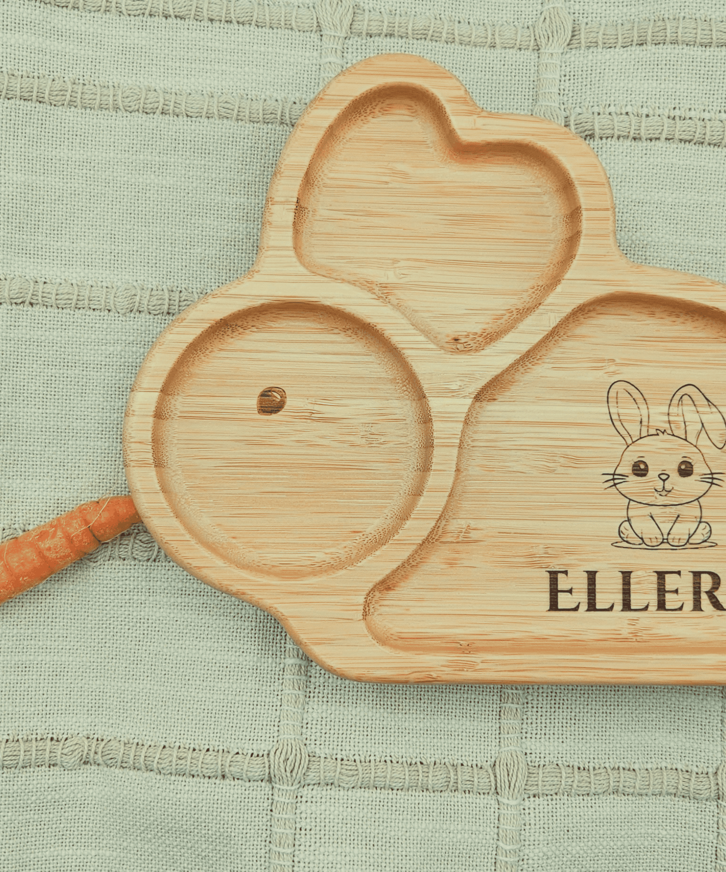 Personalized Baby Bamboo Bunny Plate