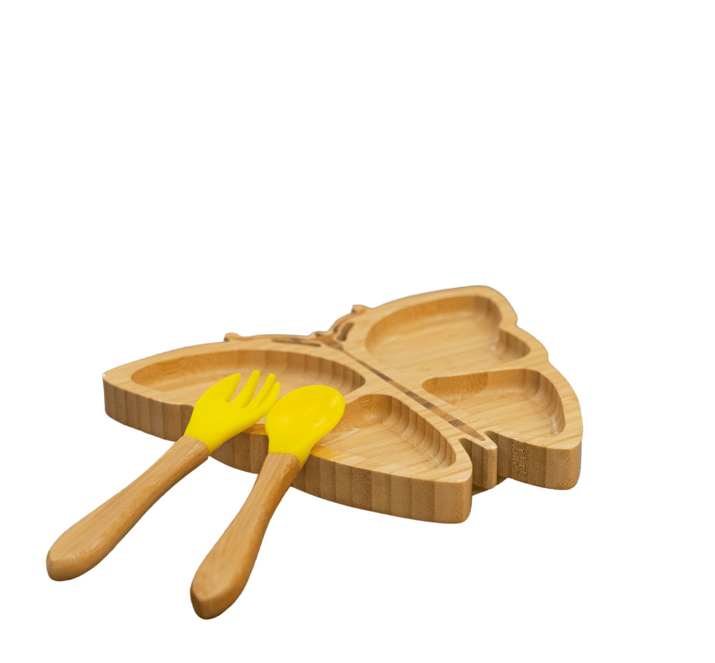 Bamboo Butterfly Plate with Utensils