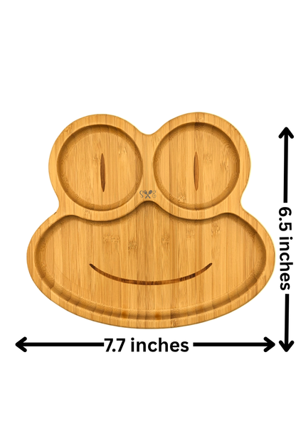 Personalized Bamboo Frog Plate