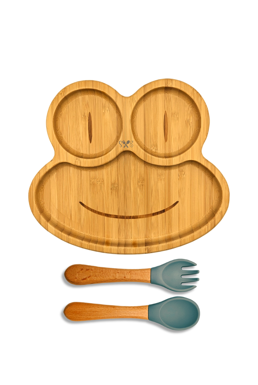 Personalized Bamboo Frog Plate
