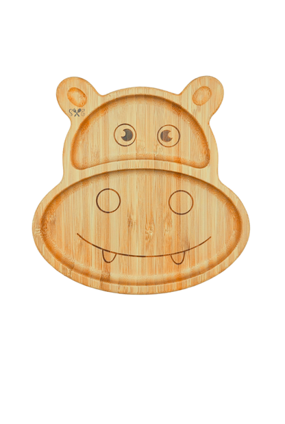 Personalized Bamboo Hippo Plate