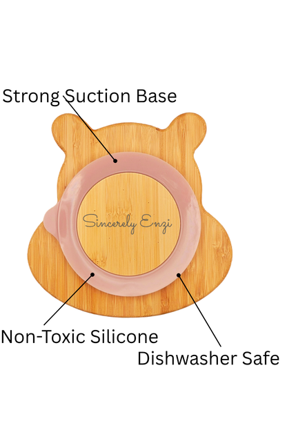 Personalized Bamboo Hippo Plate