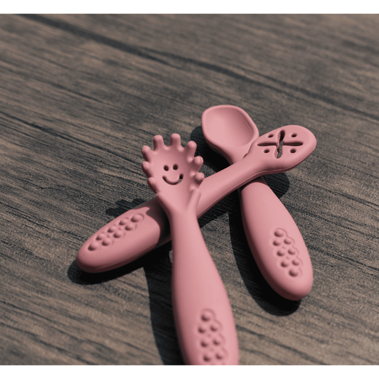 Silicone Baby 3-Pc Utensil Set