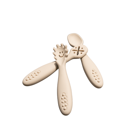 Silicone Baby 3-Pc Utensil Set
