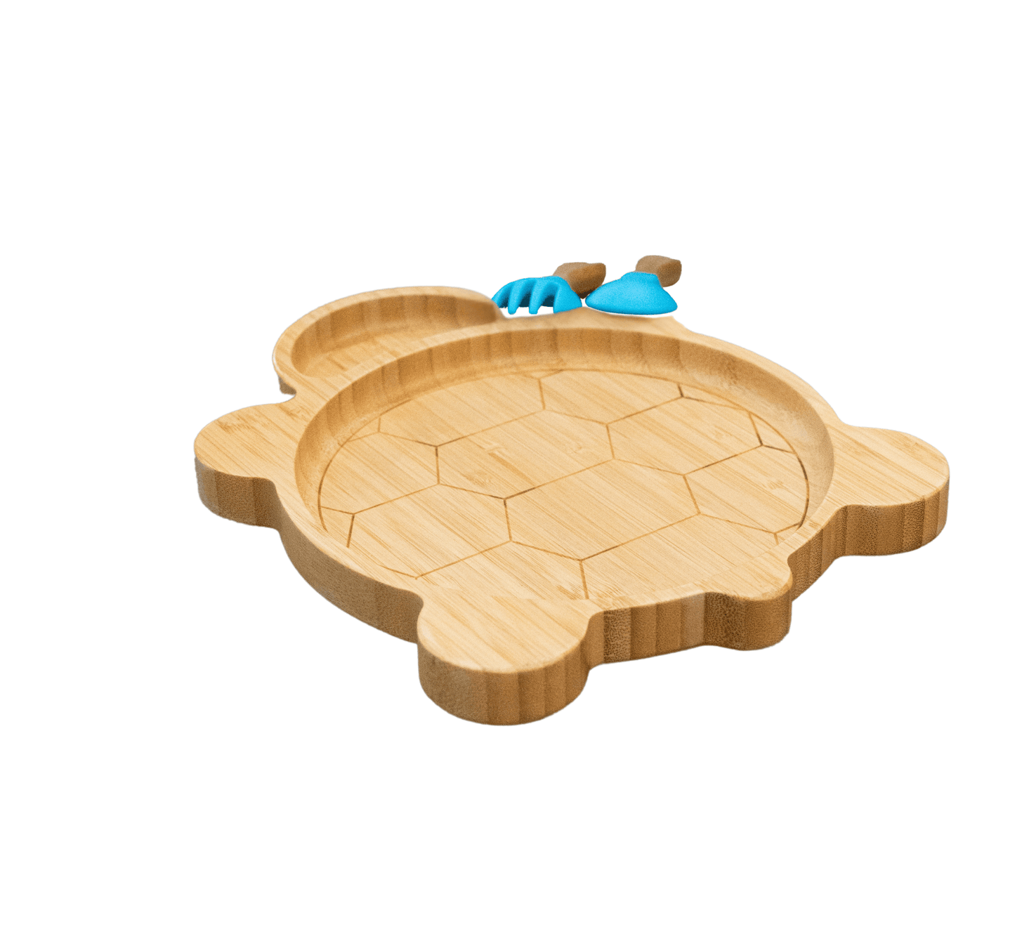 Bamboo Large Animal/Toy Suction Plate with Utensils