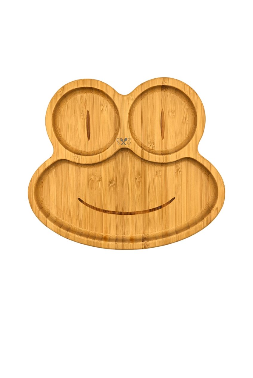 Personalized Bamboo Frog Plate