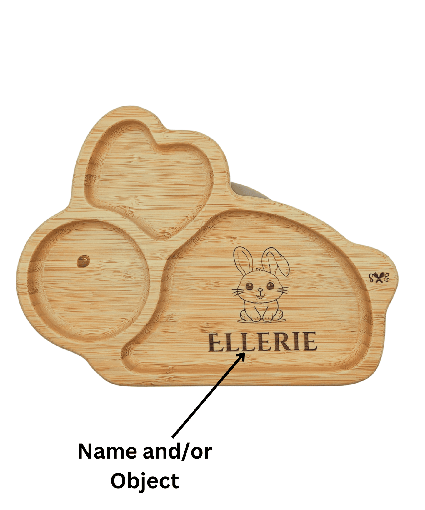 Personalized Baby Bamboo Bunny Plate