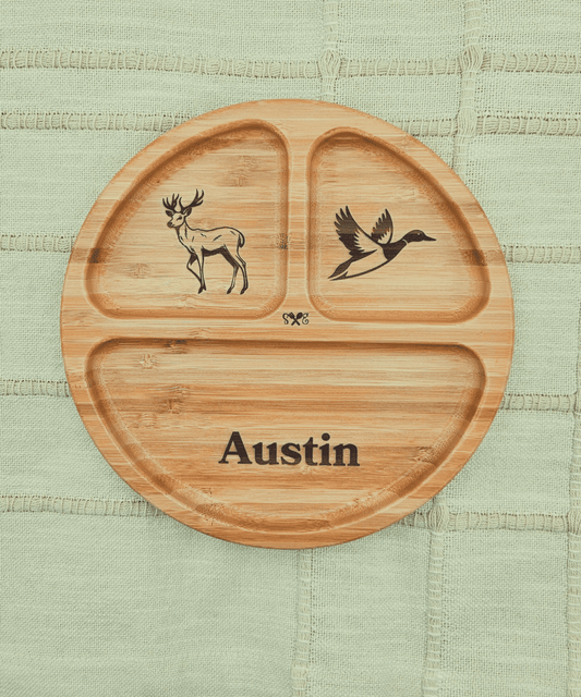 Personalized Baby Bamboo Round Plate