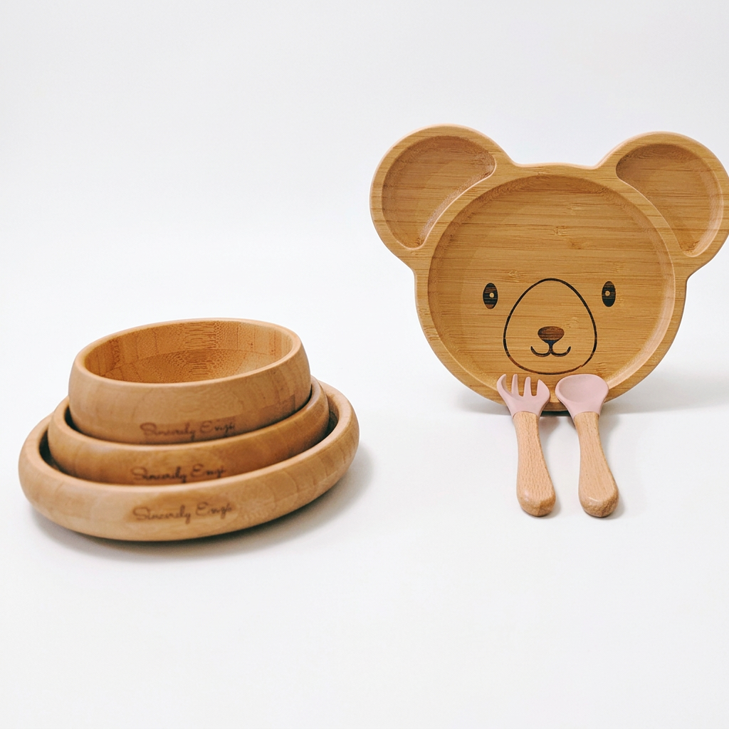 Bear bundle with pink utensils