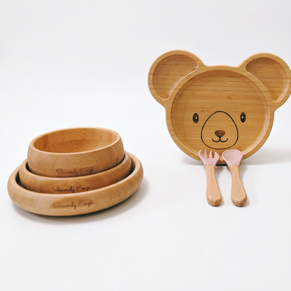 Bear bundle with pink utensils