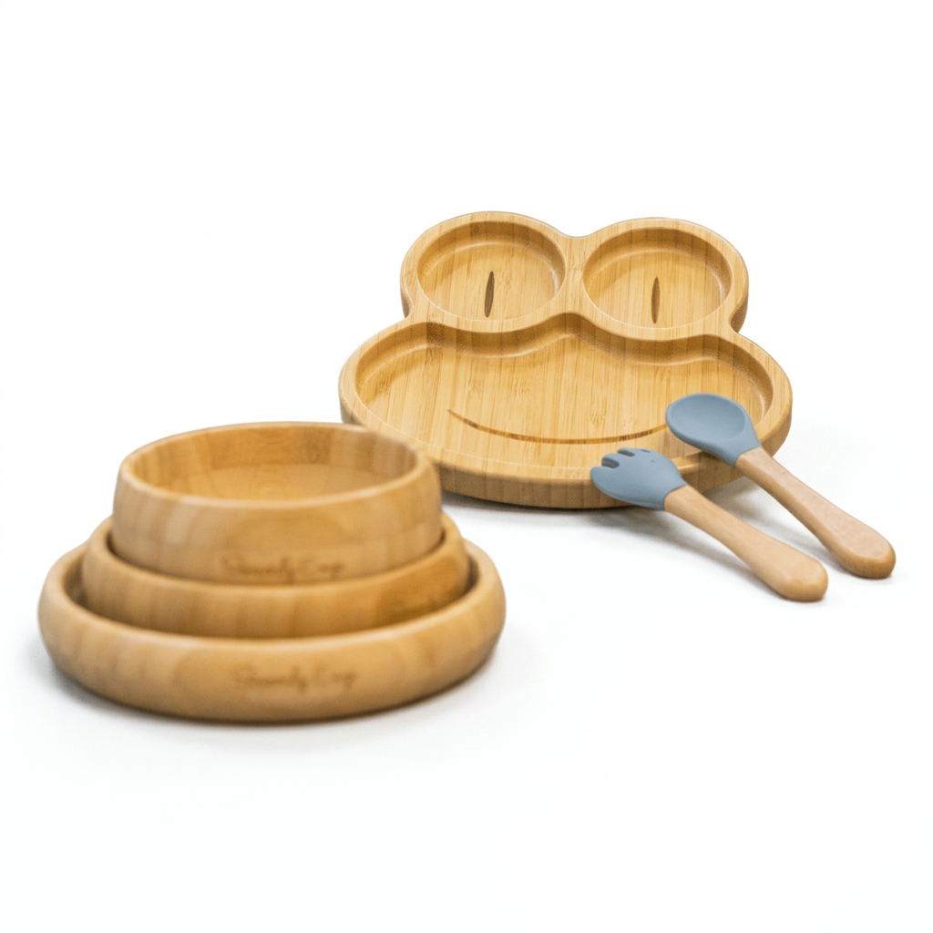 Frog bundle with gray-blue utensils