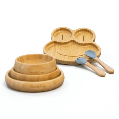 Frog bundle with gray-blue utensils