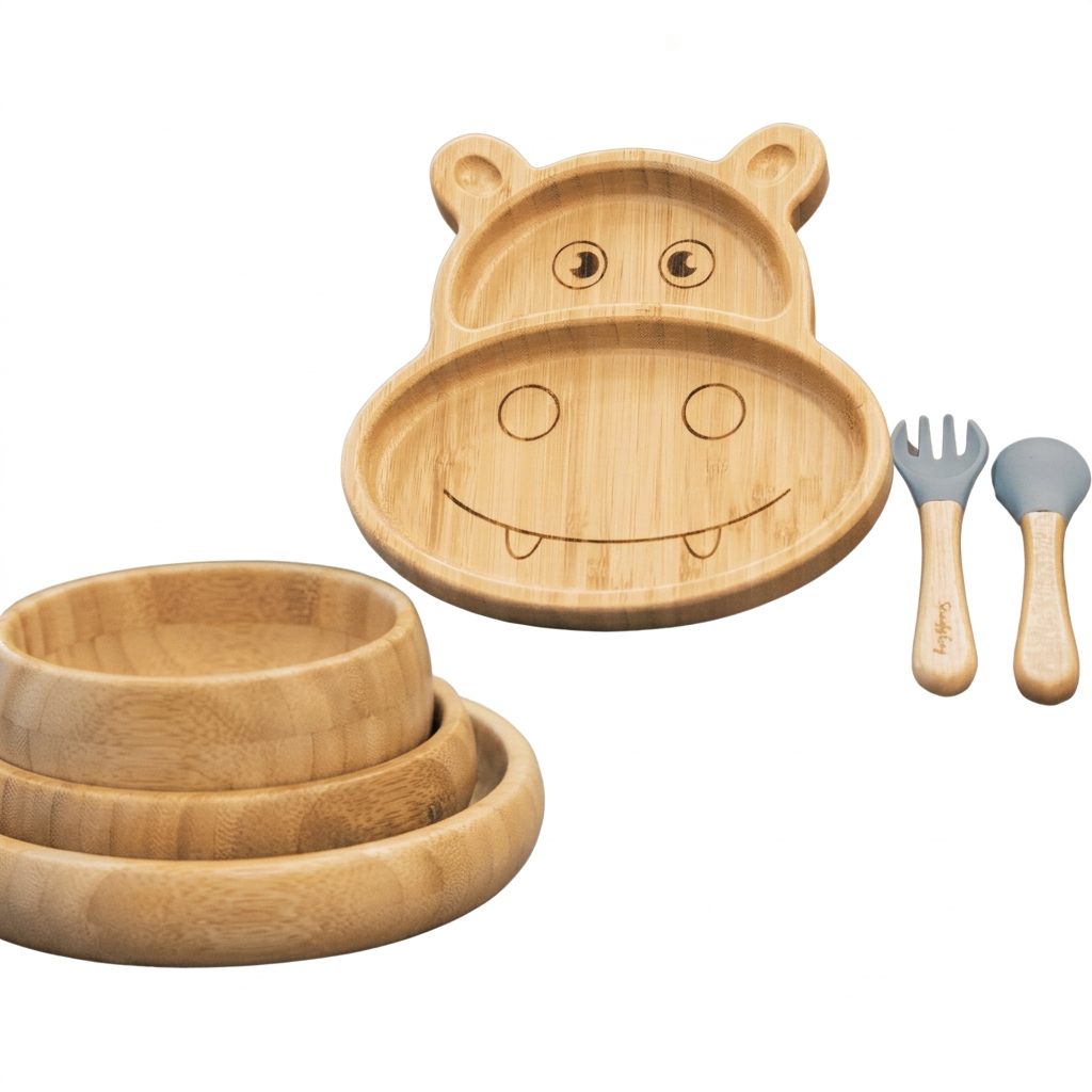 Hippo bundle with sharper bamboo bowls