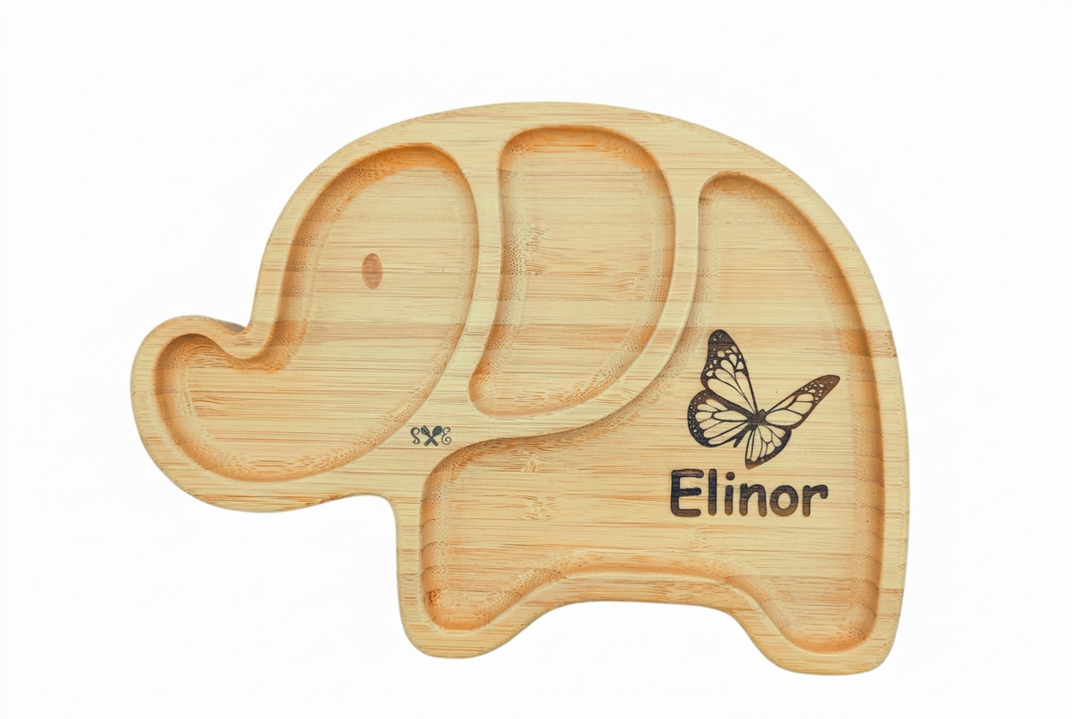 Personalized Elinor elephant plate